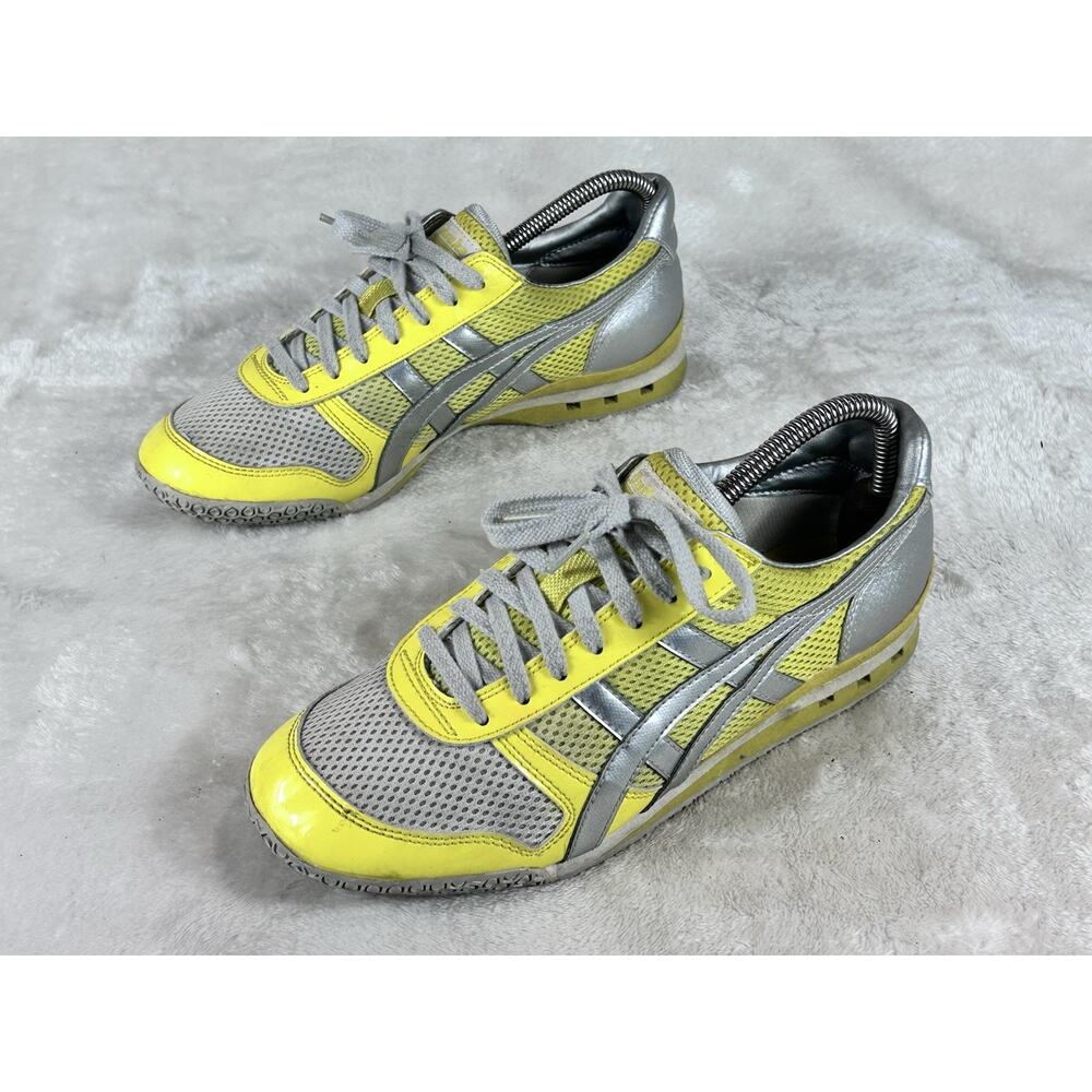 Asics Onitsuka Tiger Ultimate 81 Retro Shoes Silver Yellow Womens Sz 7.5 HN567 - Picture 2 of 7